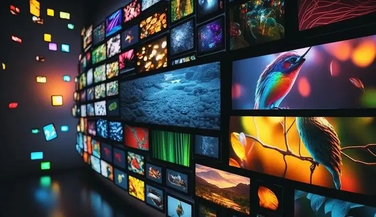 tv kastje met alle zenders en streamingdiensten: een wand vol tv-zenders op één scherm